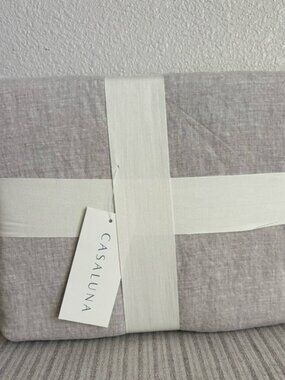 NWT Full/Queen Linen Duvet Set Natural- Casaluna